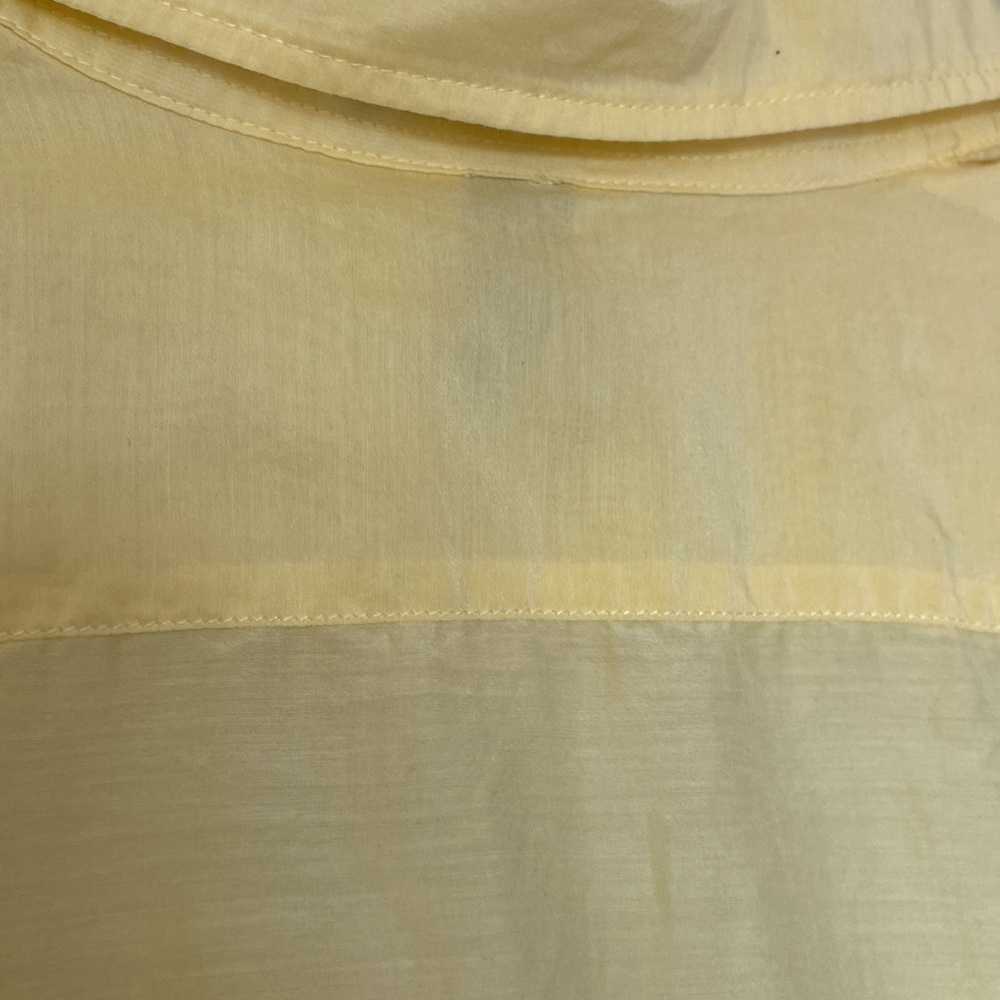 Lauren Ralph Lauren Sheer Yellow Button-Up Blouse - Picture 4 of 4